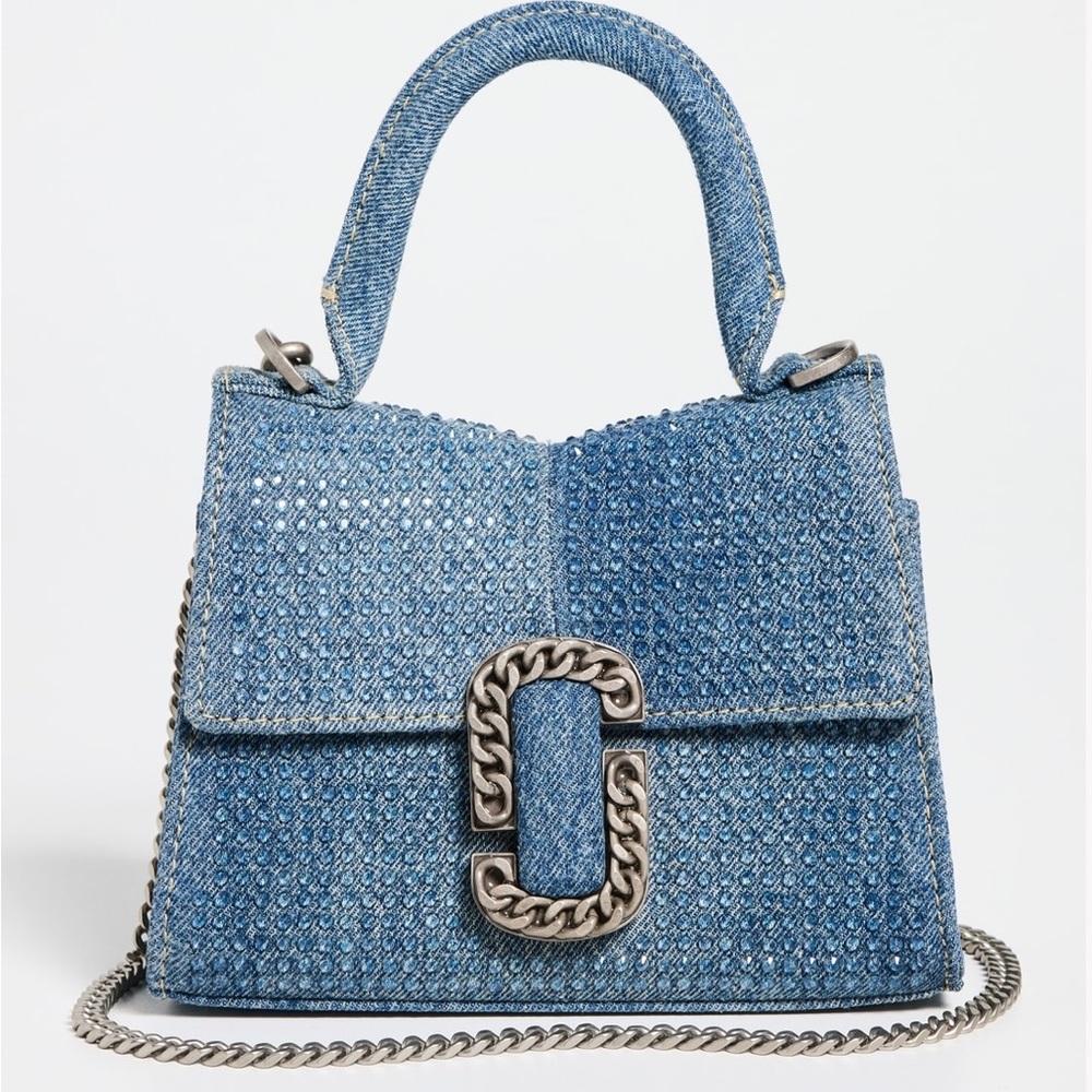 MARC JACOBS The Crystal Denim St. Marc Mini Top Handle - NWOT